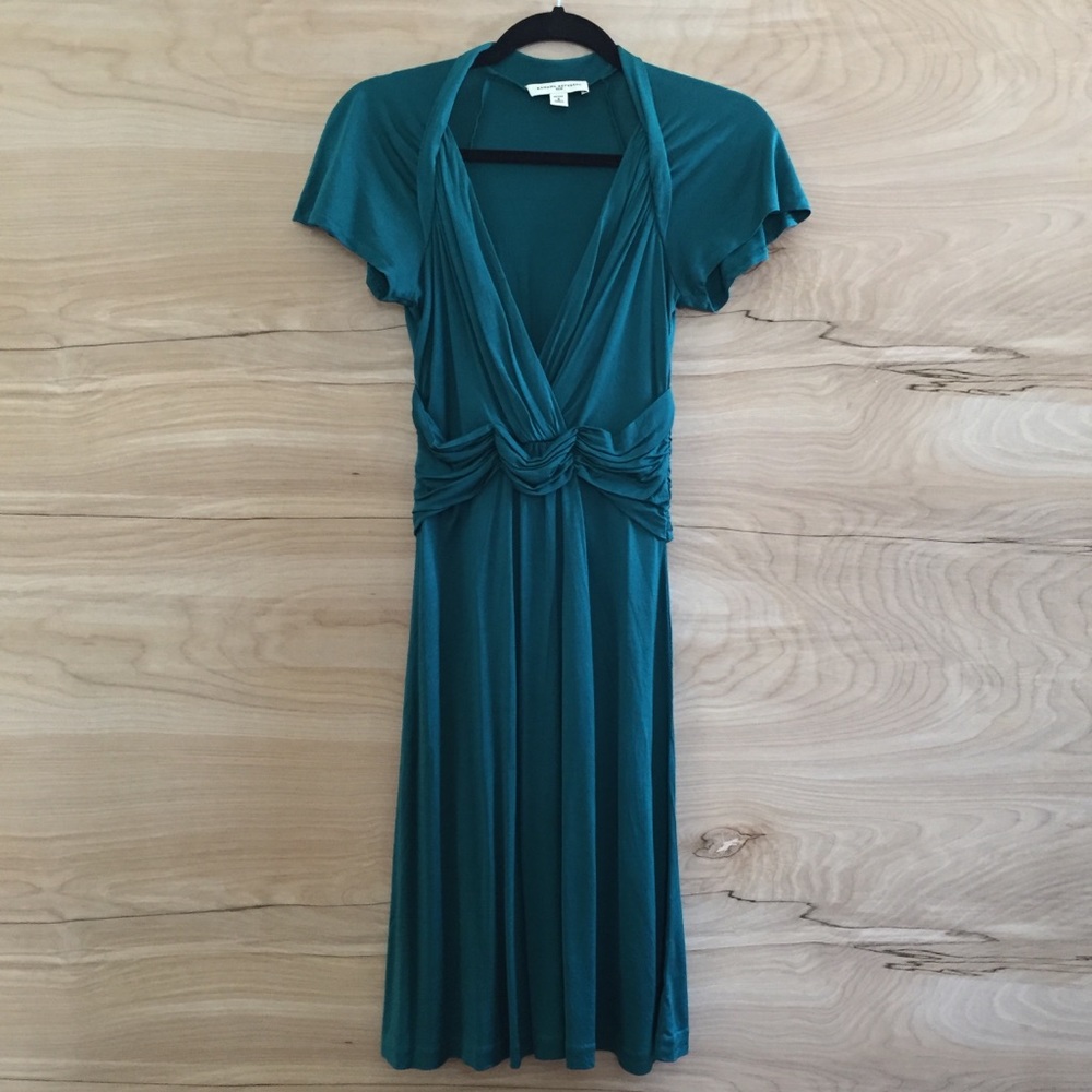 Banana Republic 100% Silk Green Dress